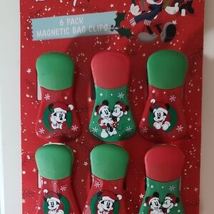 Disney Mickey Mouse Holiday Festive Bag Clips